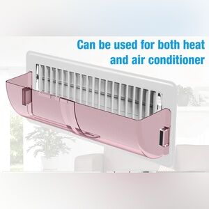 2 pack air vent deflectors in transparent pink. Magnetic & adjustable length EUC